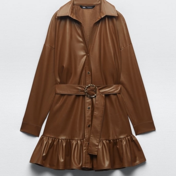 ZARA faux leather short dress - Picture 5 of 9